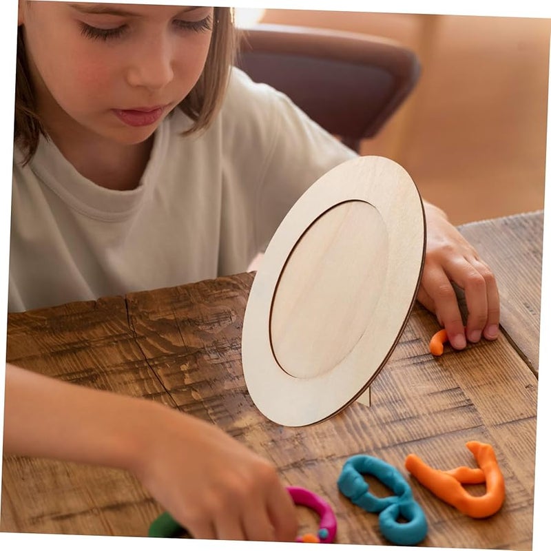 Unfinished Oval Wood Photo Frames 4x6 Inch for Crafts Painting and Decorating - Image 5